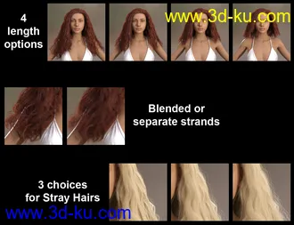 3D打印模型dForce Femme Fatale Hair for Genesis 3 and 8 Females的图片