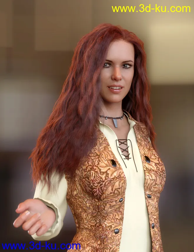 dForce Femme Fatale Hair for Genesis 3 and 8 Females模型的图片9