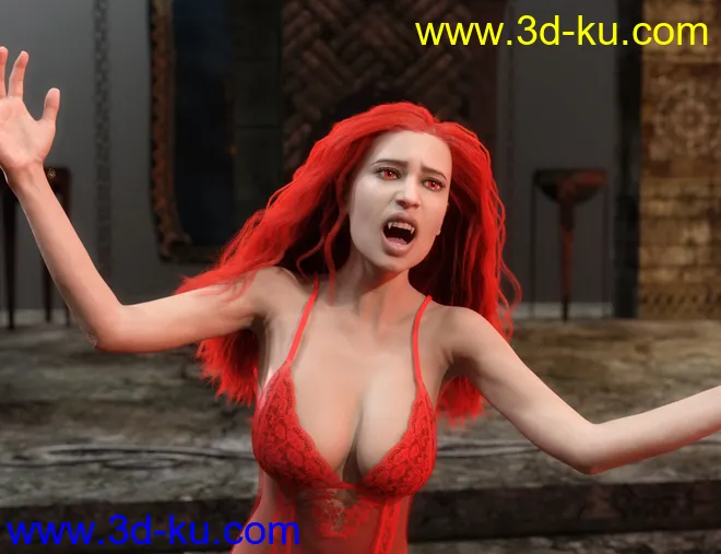 dForce Femme Fatale Hair for Genesis 3 and 8 Females模型的图片11