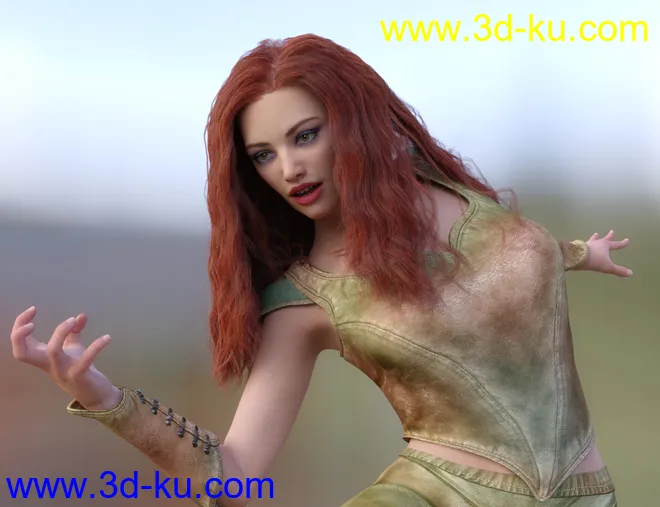 dForce Femme Fatale Hair for Genesis 3 and 8 Females模型的图片14