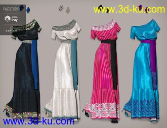 3D打印模型dForce Fiesta Outfit Textures的图片