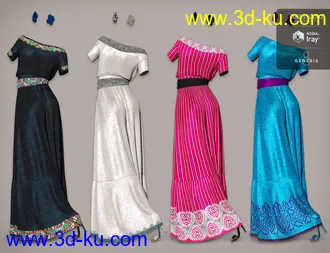 3D打印模型dForce Fiesta Outfit Textures的图片