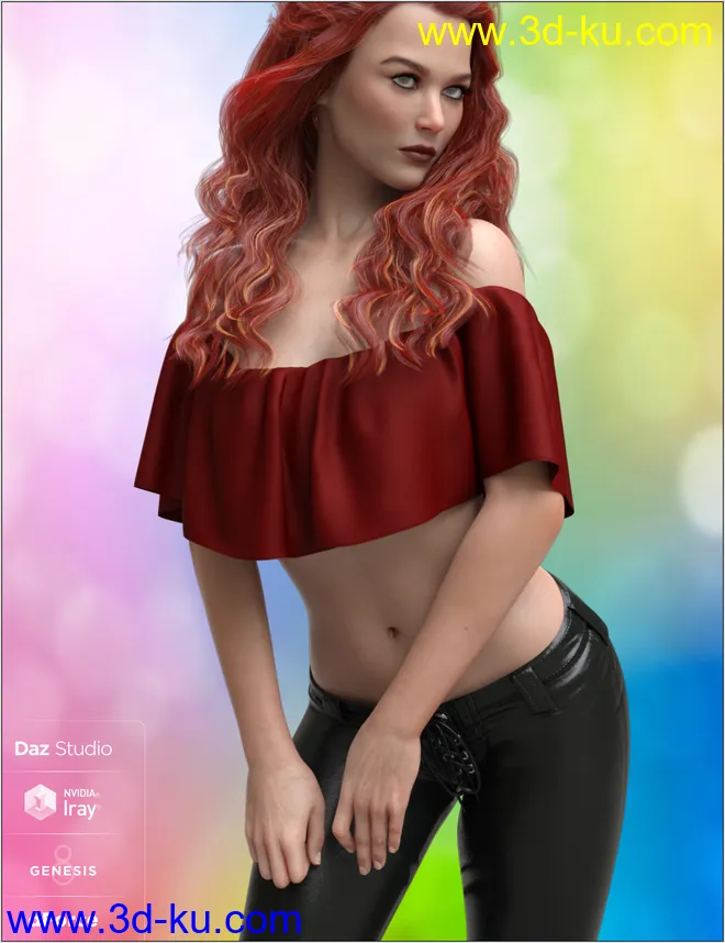 dForce Flounce Bikini for Genesis 8 Female(s)模型的图片4