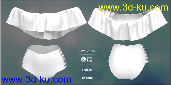 dForce Flounce Bikini for Genesis 8 Female(s)模型的图片6