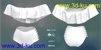 3D打印模型dForce Flounce Bikini for Genesis 8 Female(s)的图片