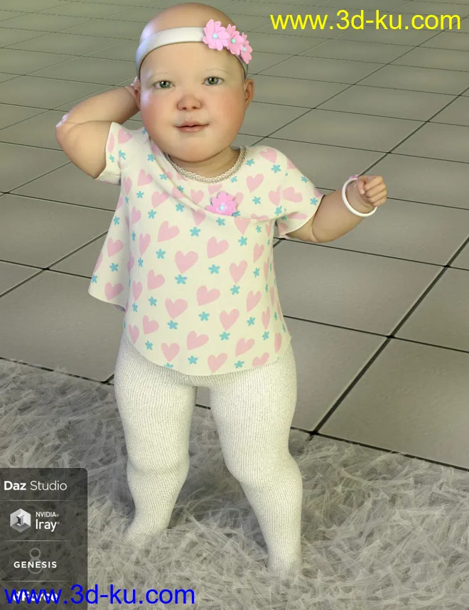 dForce Flower Set Outfit for Caryn 8模型的图片1