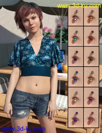 3D打印模型dForce Flutter Sleeve Outfit for Genesis 8 Female(s)的图片