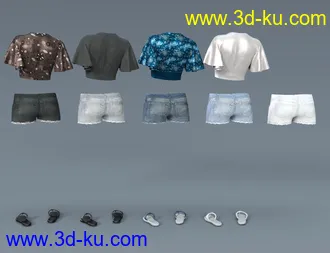 3D打印模型dForce Flutter Sleeve Outfit for Genesis 8 Female(s)的图片