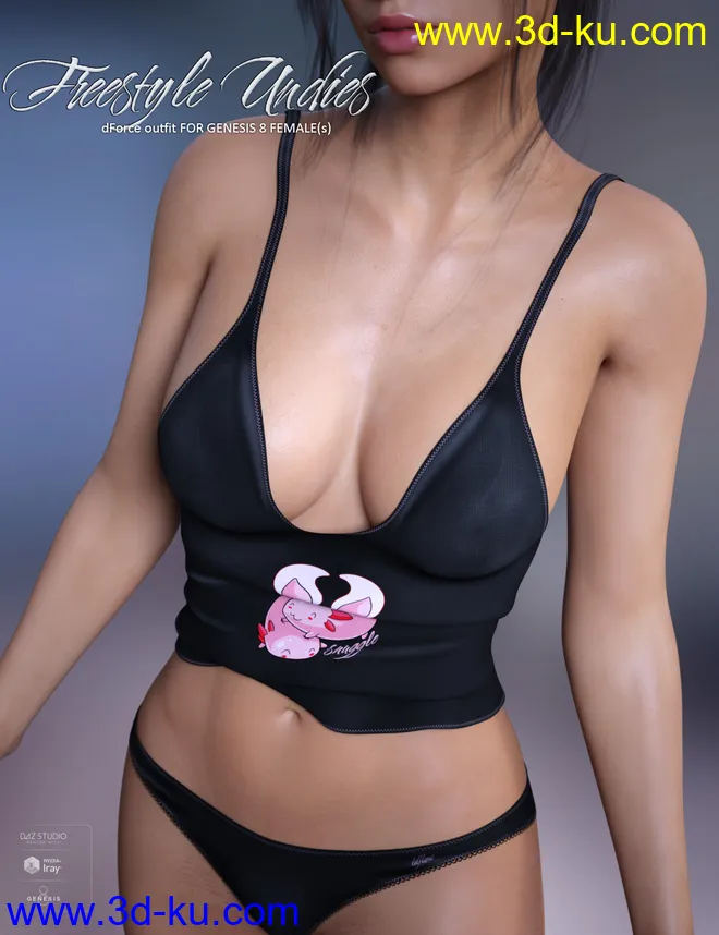 dForce Freestyle Undies for Genesis 8 Females模型的图片1