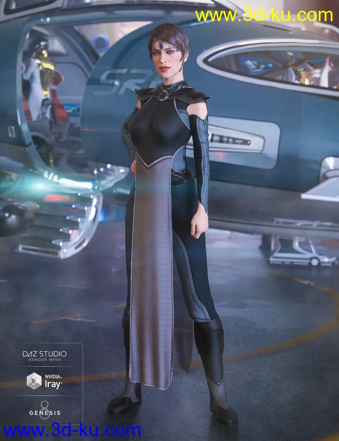 dForce G.I.S. Admiral for Genesis 8 Female(s)模型的图片2