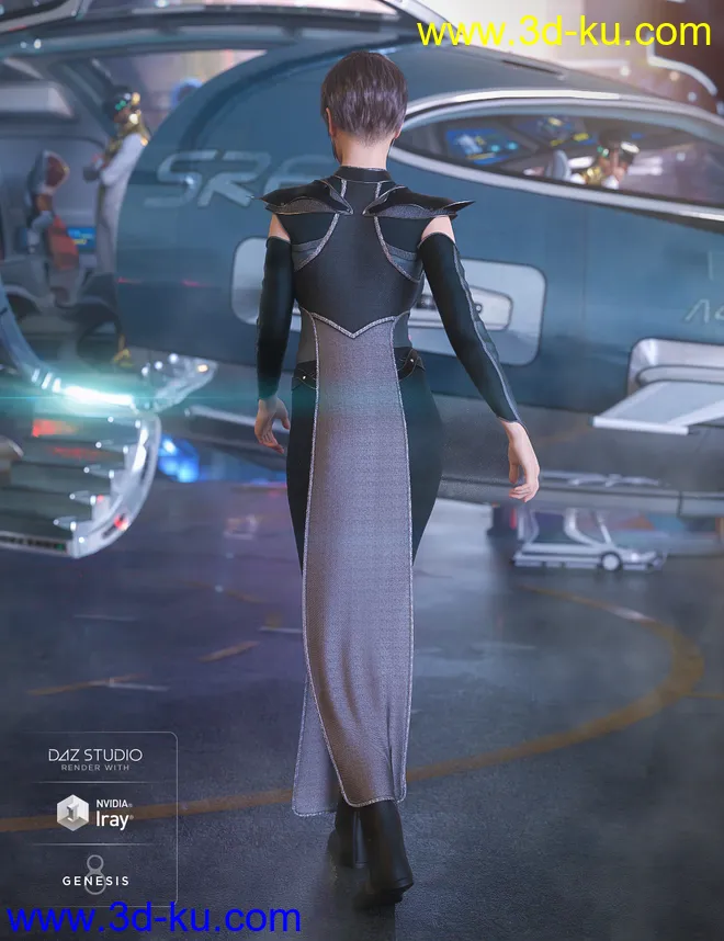 dForce G.I.S. Admiral for Genesis 8 Female(s)模型的图片3