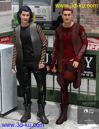 3D打印模型dForce Grunge Outfit Textures的图片