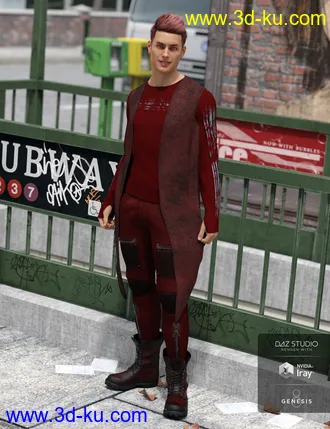 3D打印模型dForce Grunge Outfit Textures的图片