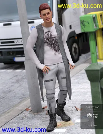 3D打印模型dForce Grunge Outfit Textures的图片