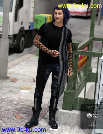 3D打印模型dForce Grunge Outfit Textures的图片