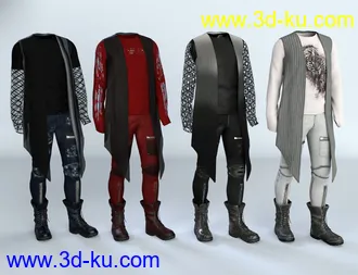 3D打印模型dForce Grunge Outfit Textures的图片