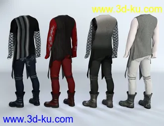 3D打印模型dForce Grunge Outfit Textures的图片