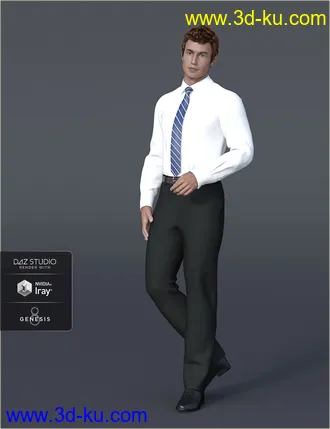 3D打印模型dForce H&C Dress Shirt Outfit for Genesis 8 Male(s)的图片