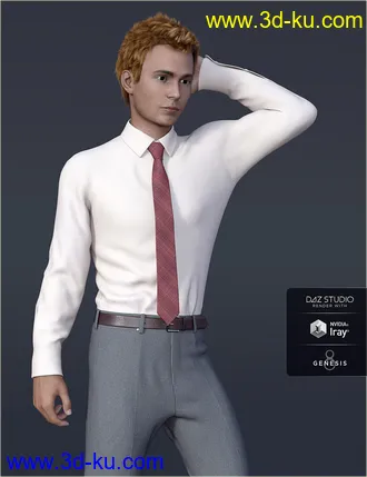 3D打印模型dForce H&C Dress Shirt Outfit for Genesis 8 Male(s)的图片