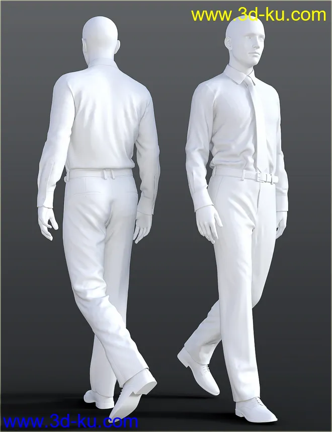 dForce H&C Dress Shirt Outfit for Genesis 8 Male(s)模型的图片9