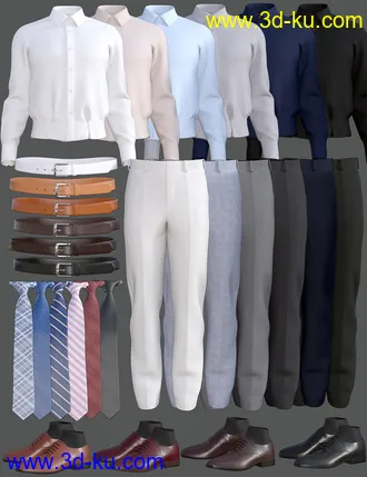 3D打印模型dForce H&C Dress Shirt Outfit for Genesis 8 Male(s)的图片