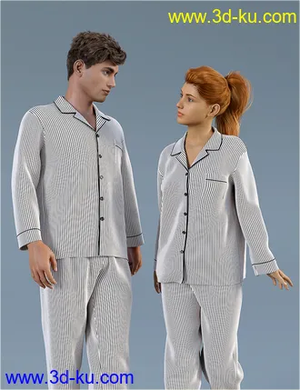 3D打印模型dForce H&C Pajamas Set for Genesis 8的图片