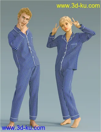 3D打印模型dForce H&C Pajamas Set for Genesis 8的图片