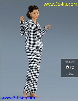 3D打印模型dForce H&C Pajamas Set for Genesis 8的图片