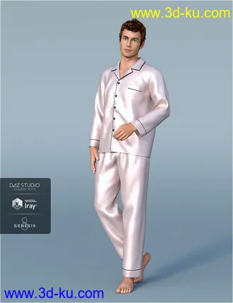 3D打印模型dForce H&C Pajamas Set for Genesis 8的图片