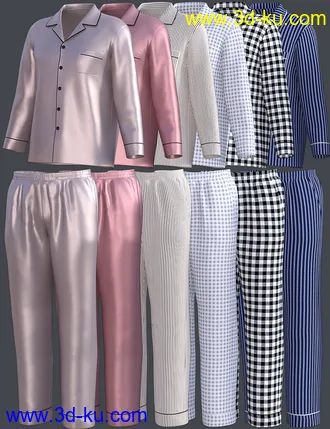 3D打印模型dForce H&C Pajamas Set for Genesis 8的图片