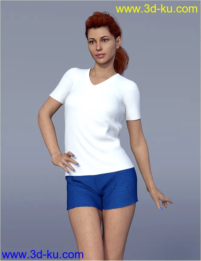 dForce H&C Sleep Shorts Outfits for Genesis 8 Female(s)模型的图片6