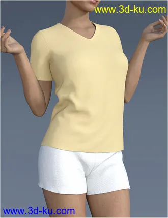 3D打印模型dForce H&C Sleep Shorts Outfits for Genesis 8 Female(s)的图片