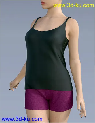 3D打印模型dForce H&C Sleep Shorts Outfits for Genesis 8 Female(s)的图片