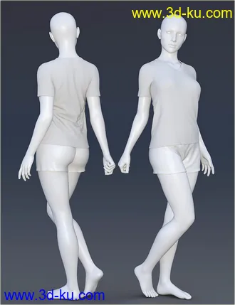 3D打印模型dForce H&C Sleep Shorts Outfits for Genesis 8 Female(s)的图片