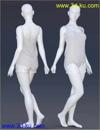 3D打印模型dForce H&C Sleep Shorts Outfits for Genesis 8 Female(s)的图片