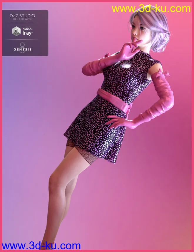 dForce Hanoi Fashion Outfit for Genesis 8 Female(s)模型的图片2
