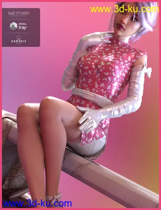 3D打印模型dForce Hanoi Fashion Outfit for Genesis 8 Female(s)的图片