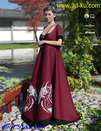 3D打印模型dForce Heilong Outfit for Genesis 8 Female(s)的图片