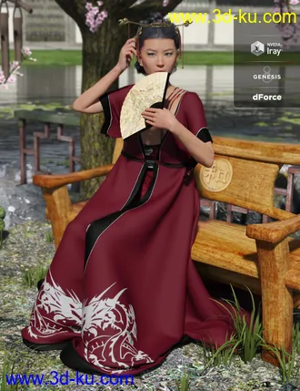 3D打印模型dForce Heilong Outfit for Genesis 8 Female(s)的图片