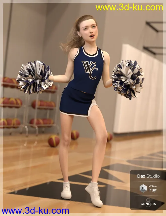 dForce High School Cheer for Genesis 8 Female(s)模型的图片2
