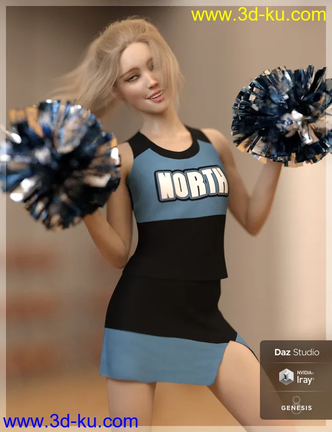 dForce High School Cheer for Genesis 8 Female(s)模型的图片3
