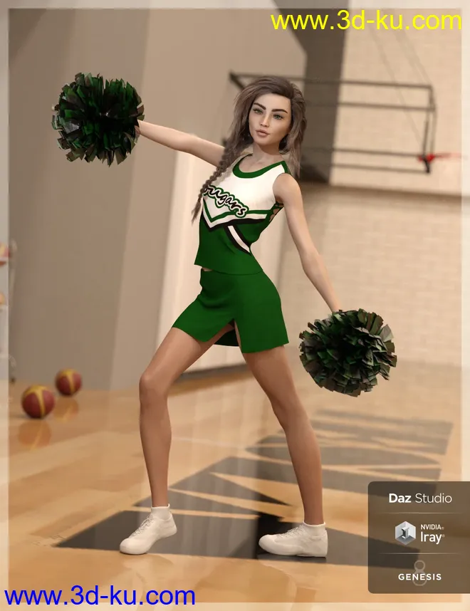 dForce High School Cheer for Genesis 8 Female(s)模型的图片4