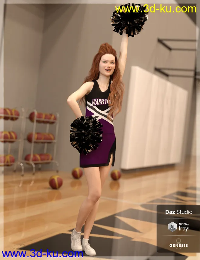 dForce High School Cheer for Genesis 8 Female(s)模型的图片5
