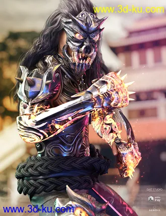 3D打印模型dForce Iron-Fire Outfit and Weapons for Genesis 8 Male(s)的图片