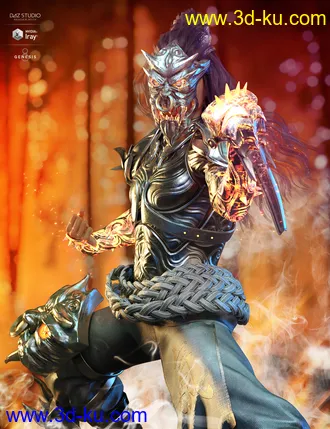 3D打印模型dForce Iron-Fire Outfit and Weapons for Genesis 8 Male(s)的图片