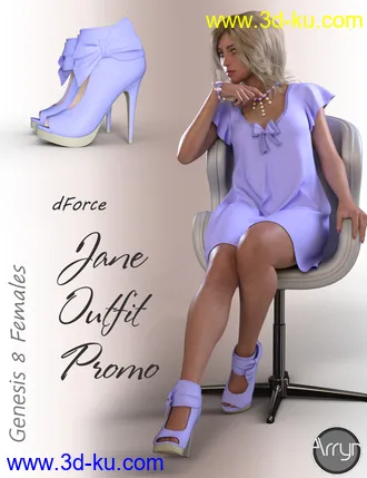 3D打印模型dForce Jane Outfit for Genesis 8 Female(s)的图片