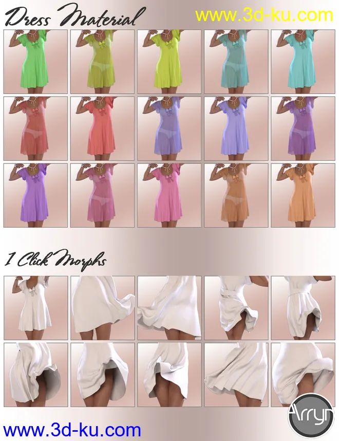 dForce Jane Outfit for Genesis 8 Female(s)模型的图片6