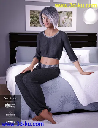 3D打印模型dForce Jenna Outfit Textures的图片