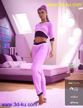 3D打印模型dForce Jenna Outfit Textures的图片