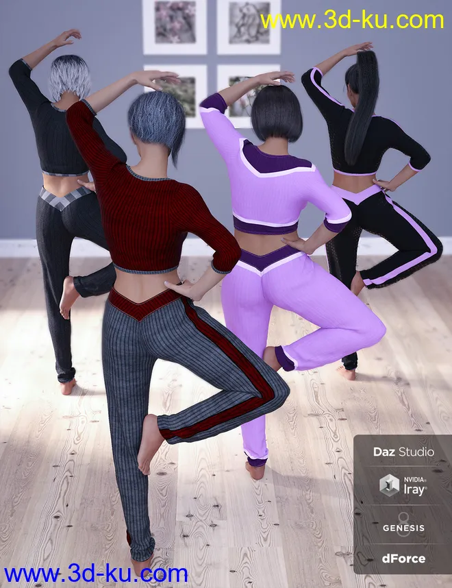 dForce Jenna Outfit Textures模型的图片5